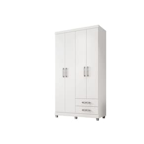 Guarda Roupa com 4 Portas e 2 Gavetas Louise 190 cm