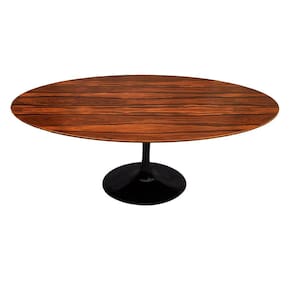 Mesa Saarinen Oval Pau Ferro 160x90cm - Base Preta