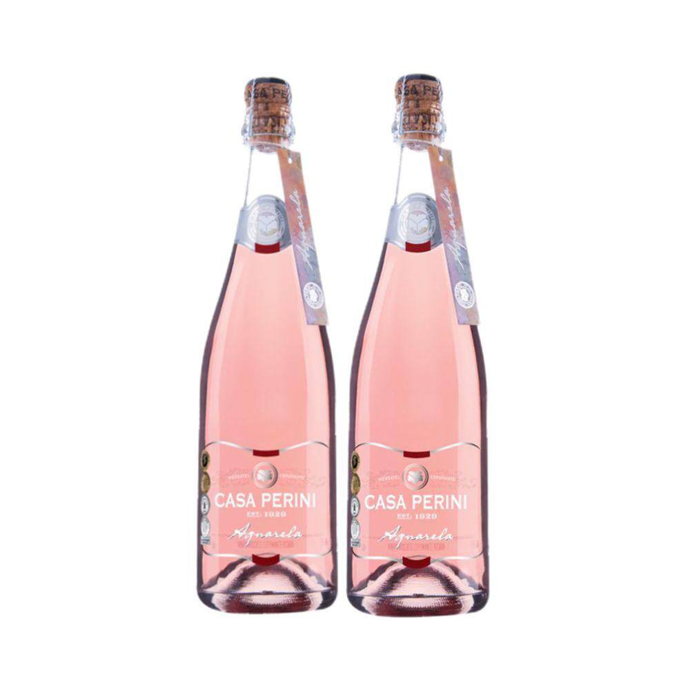 Espumante Rose Moscato Aquarela Casa Perini 750ml 2 Unidades