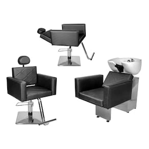 Kit Salão Evidence 1 Recl + 1 Fixa Quadrada + Lavatório Preto Facto