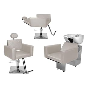 Kit Salão Evidence 1 Recl + 1 Fixa Quadrada + Lavatório Branco Facto