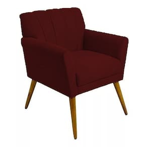 Poltrona Decorativa Cecília - Bordô - Renascer Decor