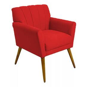 Poltrona Decorativa Cecília - Vermelho - Renascer Decor