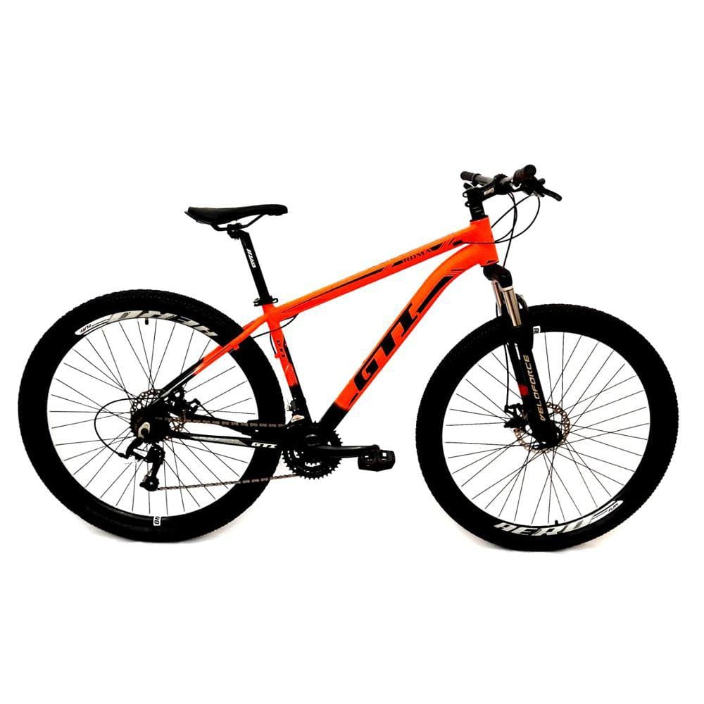 Bicicleta GTI Roma Aro 29 Quadro 17 Alumínio laranja/preto 24V.