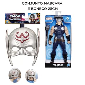 Boneco Da Marvel Thor Com Mascará Da Poderosa Jane Foster