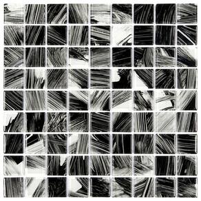Pastilha de Vidro Cristal Glass Mosaic 29,2cmx29,2cm Placas Preto