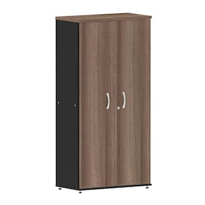 Armário Alto 2 Portas Pivot AA1600P25 Pandin Móveis Preto/Walnut