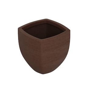 Vaso de Planta Trapezoidal 30x37cm Polietileno sem Prato Fibrarte Marrom Stone