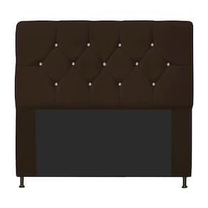 Cabeceira Casal França A05 C/ Strass 140 Cm Corano Marrom
