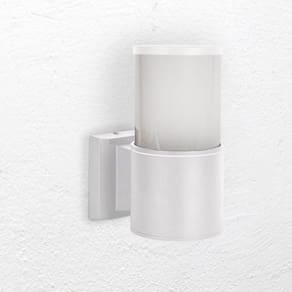 Arandela Imperial Alumínio Vidro Jateado E27 IP54 21x17,5xø11cm MP2217ALBRFOAR Bronzearte Branco