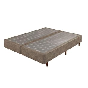Base Box Somiê Queen UNI Mescla Liso 37x158x198cm Ecoflex Marrom