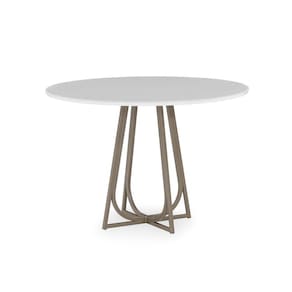 Mesa de Jantar 110cm Cambará Herval Off White/Chocolate