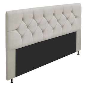 Cabeceira Queen França A05 C/ Strass 160 Cm Corano Bege