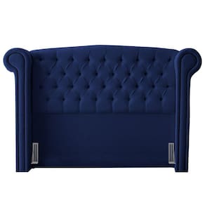 Cabeceira King Size Adelle 195Cm C/ Frame Azul Escuro
