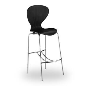 Banqueta Alta com Encosto Flash Prima Design Preto