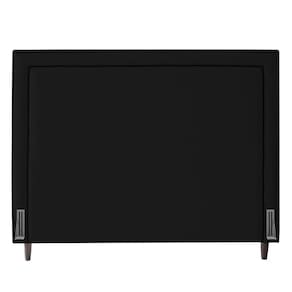 Cabeceira Cama Box Casal Maísa 140Cm Com Frame Preto