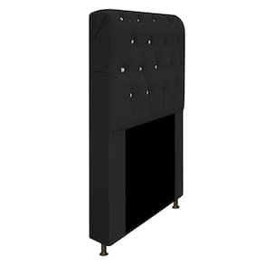 Cabeceira Solteiro Lady A05 C/ Strass 90 Cm Corano Preto