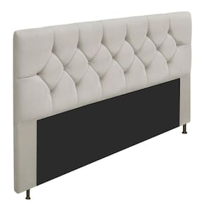 Cabeceira King França A05 C/ Strass 195 Cm Corano Bege