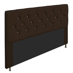 Cabeceira King França A05 C/ Strass 195 Cm Corano Marrom
