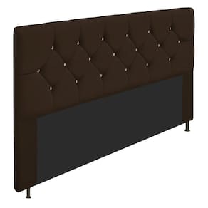 Cabeceira Queen França A05 C/ Strass 160 Cm Marrom