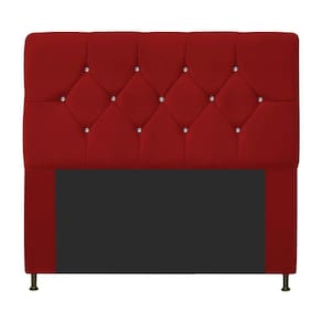 Cabeceira Casal França A05 C/ Strass 140 Cm Vermelho
