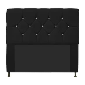 Cabeceira Casal França A05 C/ Strass 140 Cm Preto
