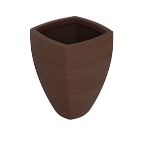 Vaso de Planta Trapezoidal 50x50cm Polietileno sem Prato Fibrarte Marrom Stone