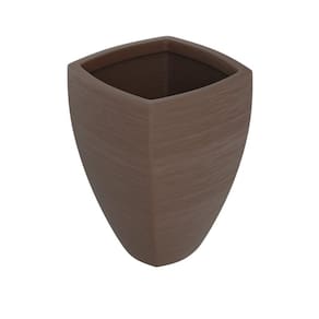 Vaso de Planta Trapezoidal 60x55cm Polietileno sem Prato Fibrarte Marrom café