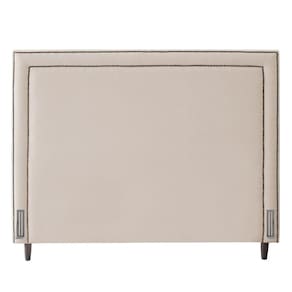 Cabeceira Cama Box Casal Maísa 140Cm Com Frame Bege