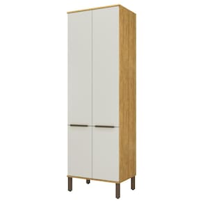 Paneleiro Modulado 4 Portas 5 Prateleiras Verace Espresso Móveis Marrocos/Off White