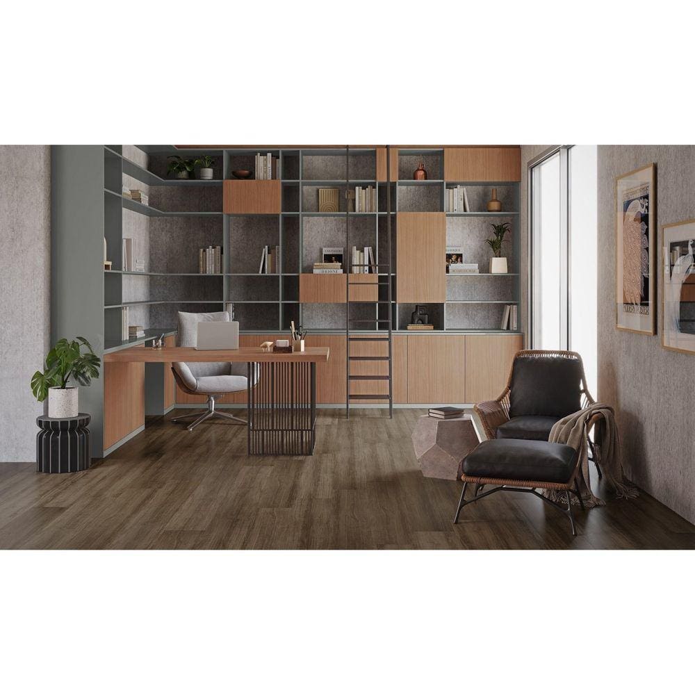 Piso Laminado Prime 7mmx19,7cmx137cm Eucaflorr - caixa com 2,14m2 - Prime Castanho Terracota
