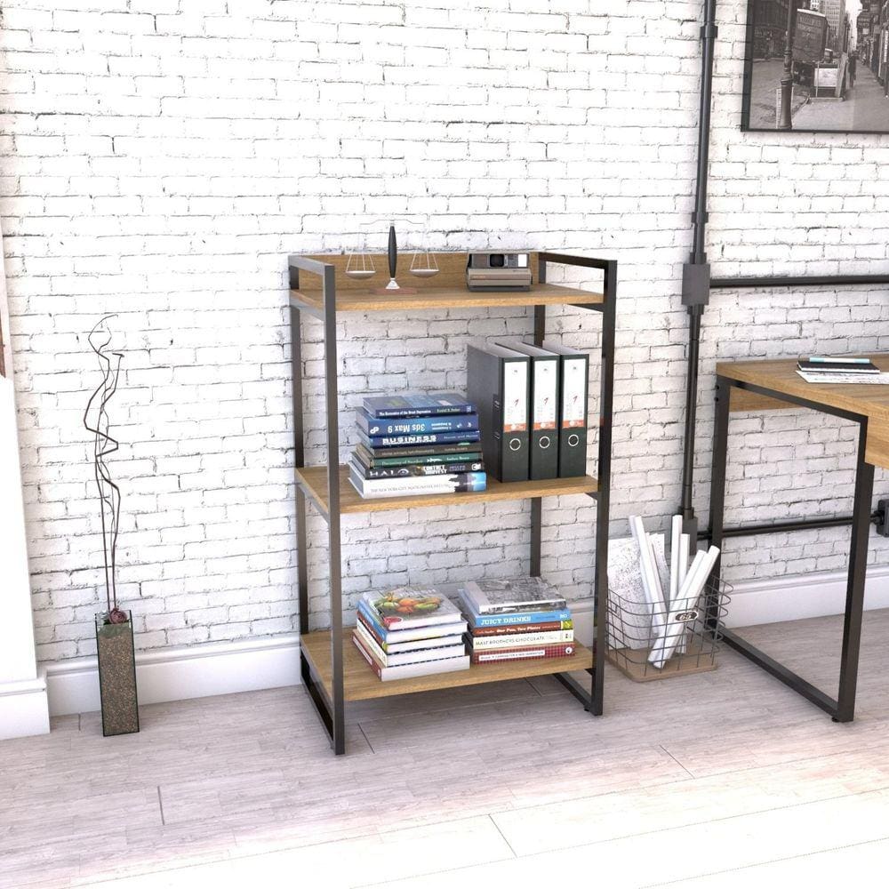 Estante Multiuso 104cmx60cm 3 Prateleiras Kuadra Compace Lamina Mel