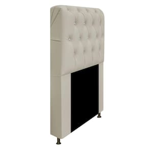 Cabeceira Solteiro Lady A05 C/ Strass 90 Cm Corano Bege