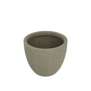 Vaso de Planta Cônico 30x36cm Polietileno sem Prato Fibrarte Bege Escuro Stone