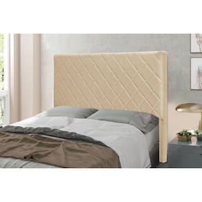 Cabeceira King 195cm Linho Rústico Esmeralda Spezzia Decor Dourado