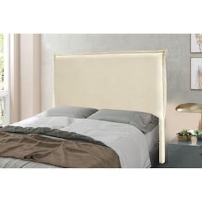 Cabeceira King 195cm Linho Rústico Veneza Spezzia Decor Pérola
