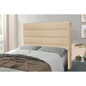 Cabeceira Casal 140cm Linho Rústico La Italiana Spezzia Decor Dourado