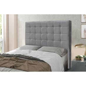 Cabeceira Solteiro 90cm Linho Rústico Verona Spezzia Decor Cinza