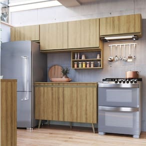 Cozinha Compacta 5 Peças 6 Portas 2 Nichos Porta Tempero One Gralar Teka