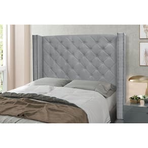 Cabeceira Queen 160cm Linho Rústico Vicenza Spezzia Decor Cinza