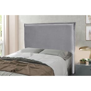 Cabeceira Casal 140cm Linho Rústico Veneza Spezzia Decor Cinza