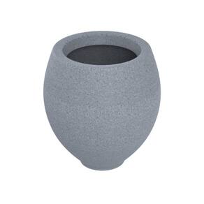 Vaso de Planta Oval 50x41cm Polietileno sem Prato Fibrarte Lux Telhas Branco Stone