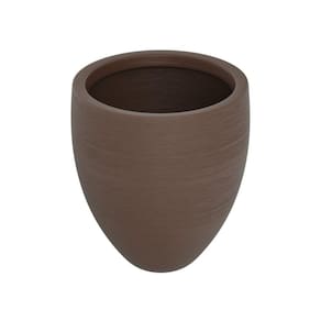 Vaso de Planta Cônico 60x55cm Polietileno sem Prato Fibrarte Lux Telhas Marrom café
