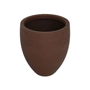 Vaso de Planta Cônico 50x50cm Polietileno sem Prato Fibrarte Lux Telhas Marrom Stone