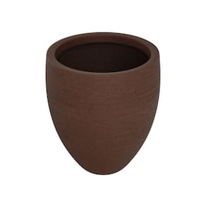 Vaso de Planta Cônico 60x55cm Polietileno sem Prato Fibrarte Lux Telhas Marrom Stone