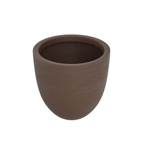 Vaso de Planta Cônico 40x45cm Polietileno sem Prato Fibrarte Lux Telhas Marrom café