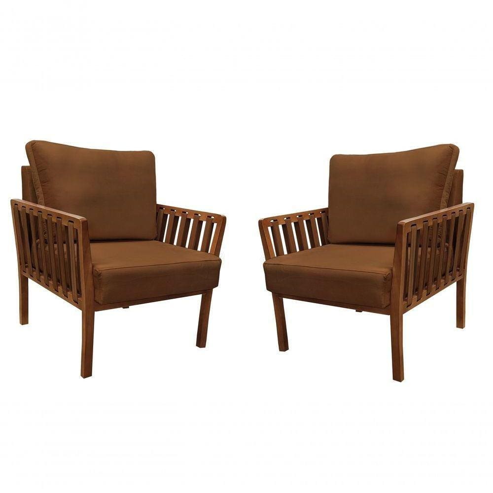 Kit 2 Poltronas Decorativa Luxo Califórnia Dora Bela 0120