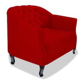 Poltrona Julia A02 Suede Doce Sonho Móveis Cor Vermelho