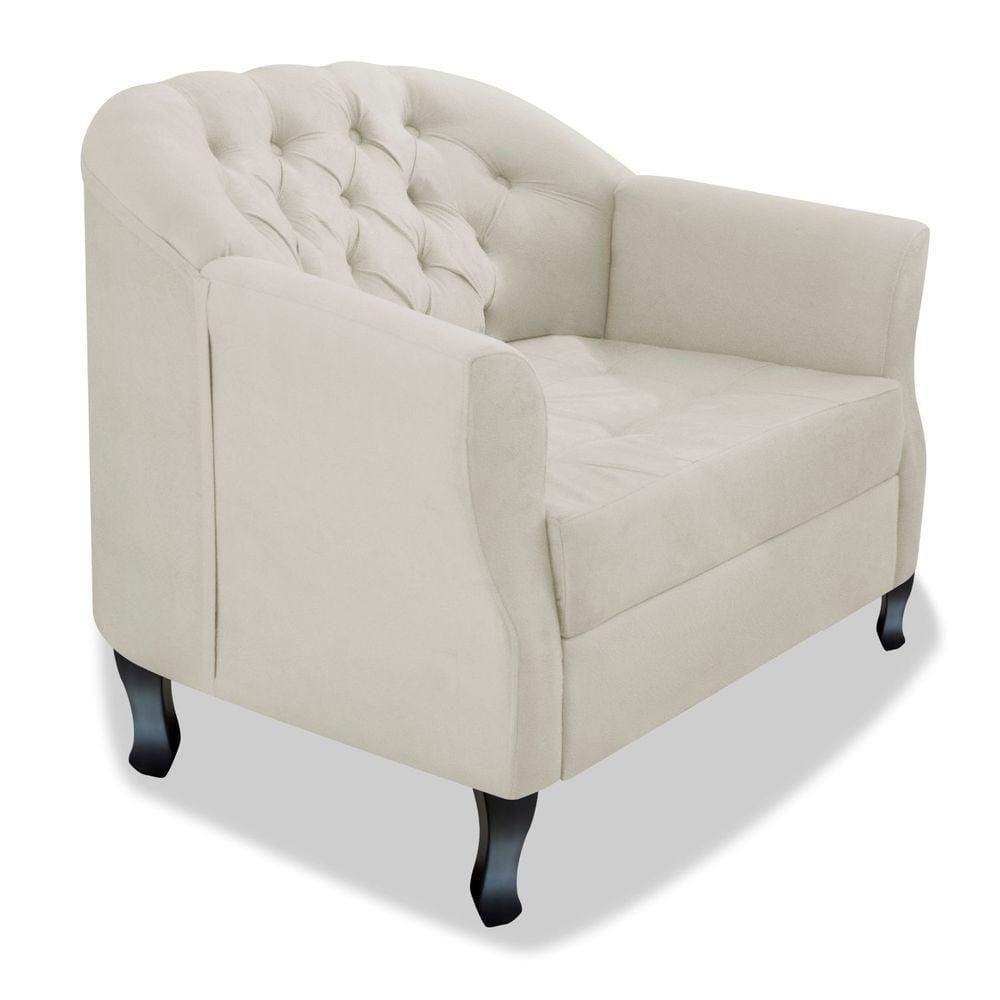 Poltrona Julia A02 Corano - Adj Decor Cor Bege