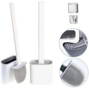 Escova Banheiro Vaso Sanitário Em Silicone Com Suporte